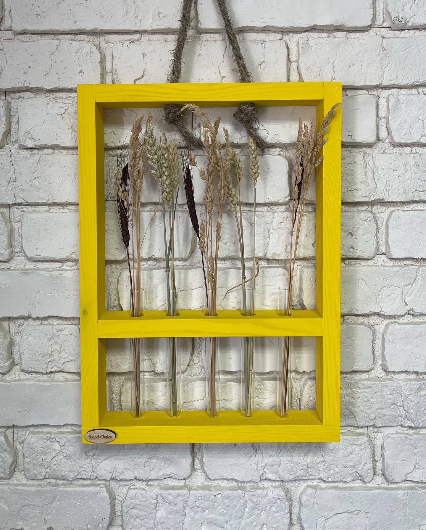 Підставка з колбами для квітів 29х40 5 шт. Жовтий - фото 1 Підставка з колбами для квітів 29х40 5 шт. Жовтий - фото 1