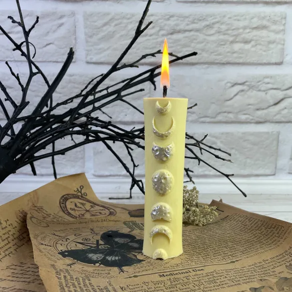 Свеча восковая магическая Стадии месяца (1053_7-165)