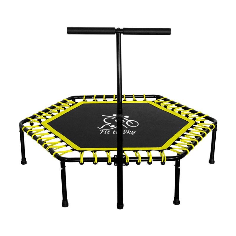 Батут з ручкою FitToSky для фітнесу 127 см Жовтий