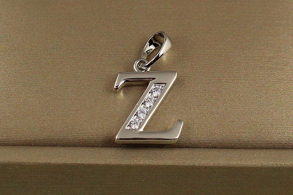 Кулон Xuping Jewelry літера Z 1,5 см Сріблястий
