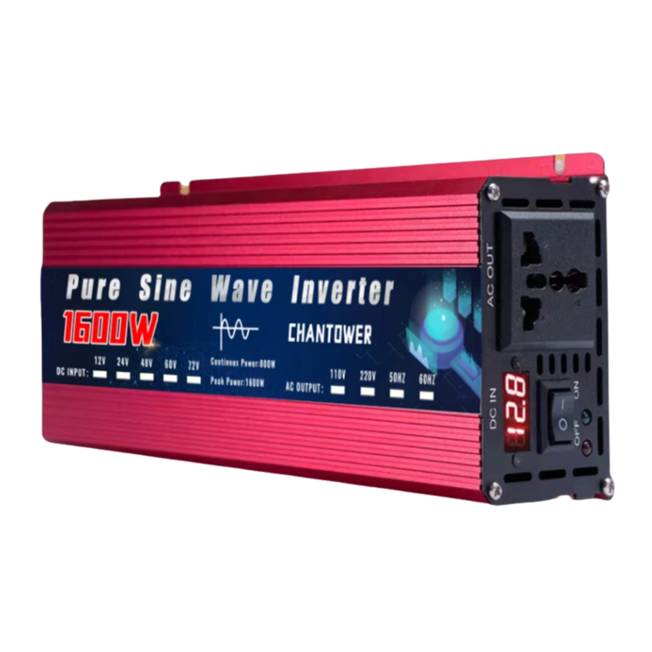 Инвертор с чистой синусоидой ChanTower Pure Sine Wave Inverter 1600 Вт DC/AC 12/220 В 50Hz (2831057717) - фото 1 Инвертор с чистой синусоидой ChanTower Pure Sine Wave Inverter 1600 Вт DC/AC 12/220 В 50Hz (2831057717) - фото 1