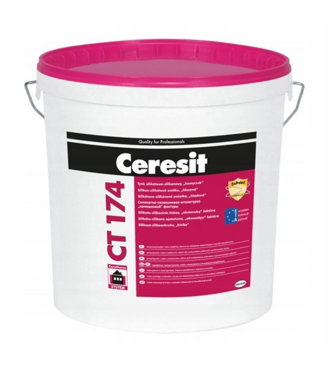 Штукатурка силіконова Ceresit CT174 Silicate Silicone 25 кг 1,5 мм Білий (2696009461)