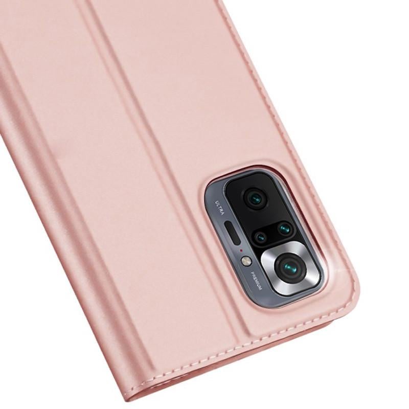 Чехол-книжка Dux Ducis с карманом для визиток для Xiaomi Redmi Note 10 Pro Rose Gold (167196) - фото 3
