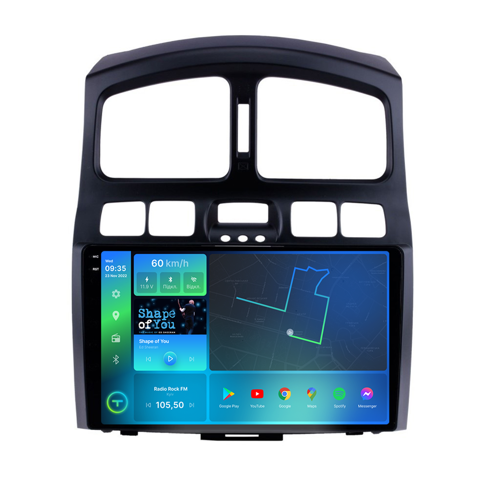 Автомагнитола штатная Torssen 2K F9432 для Hyundai Santa Fe 00-12/Jac S1 07-13 4G/Carplay/DSP 4/32 GB 9" (202303194)