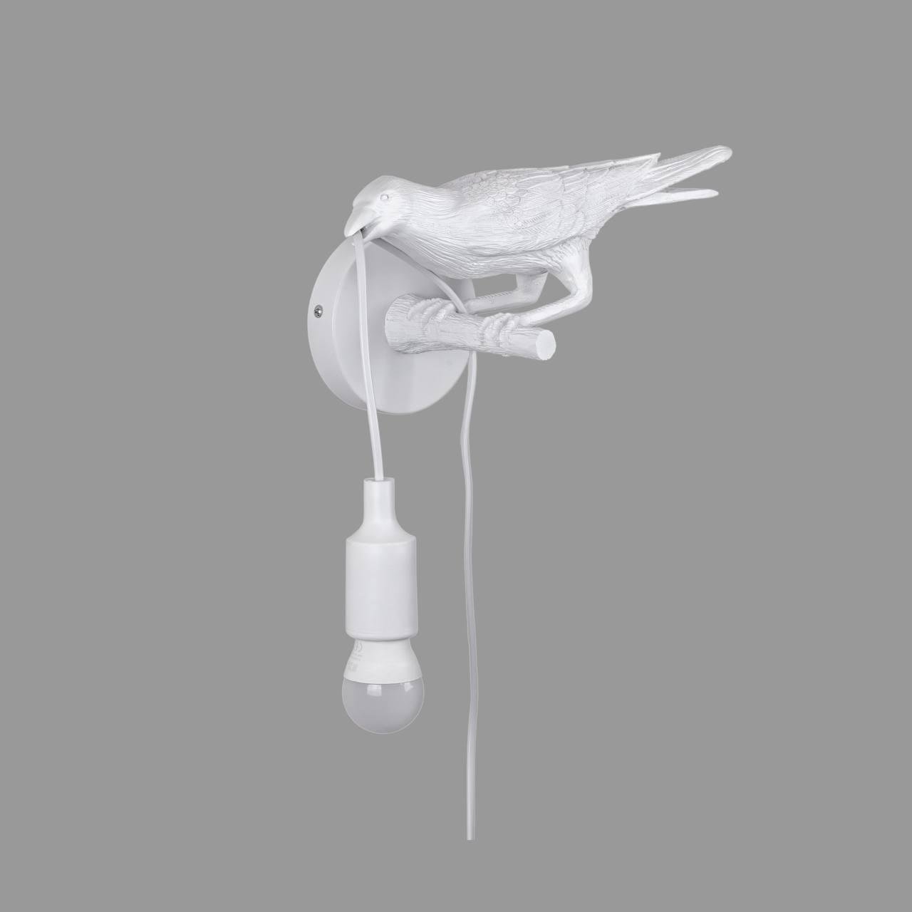 Светильник настенный Ворона на правую сторону Белый (909-VXL8055R WH)