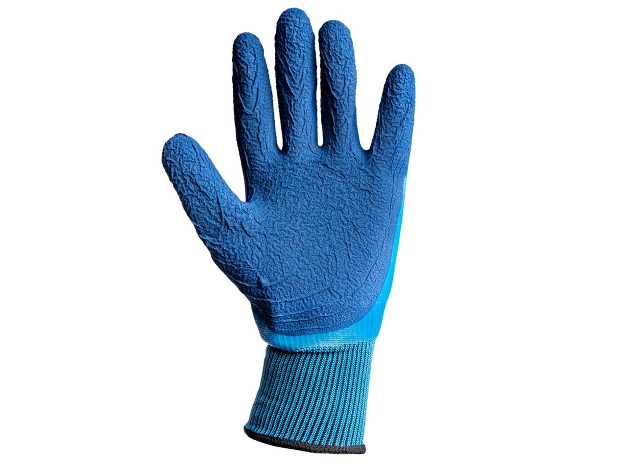 Рукавиці робочі GeKo водовідпорні поліестерові покриті рифленим латексом р. 8 Блакитно-синій (G75028) - фото 2 Рукавиці робочі GeKo водовідпорні поліестерові покриті рифленим латексом р. 8 Блакитно-синій (G75028) - фото 2