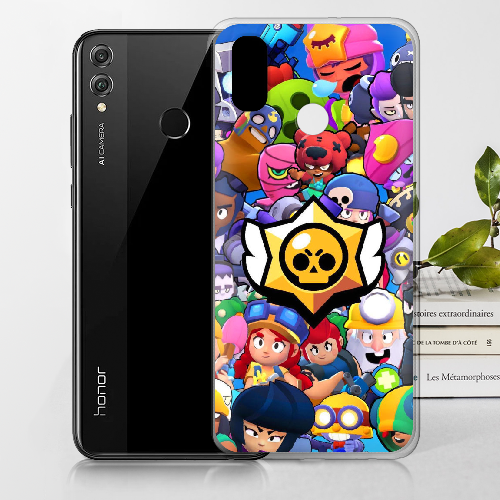 Чехол Boxface Honor 8x Brawl Stars Прозрачный силикон (35419-up2389-35419) - фото 2