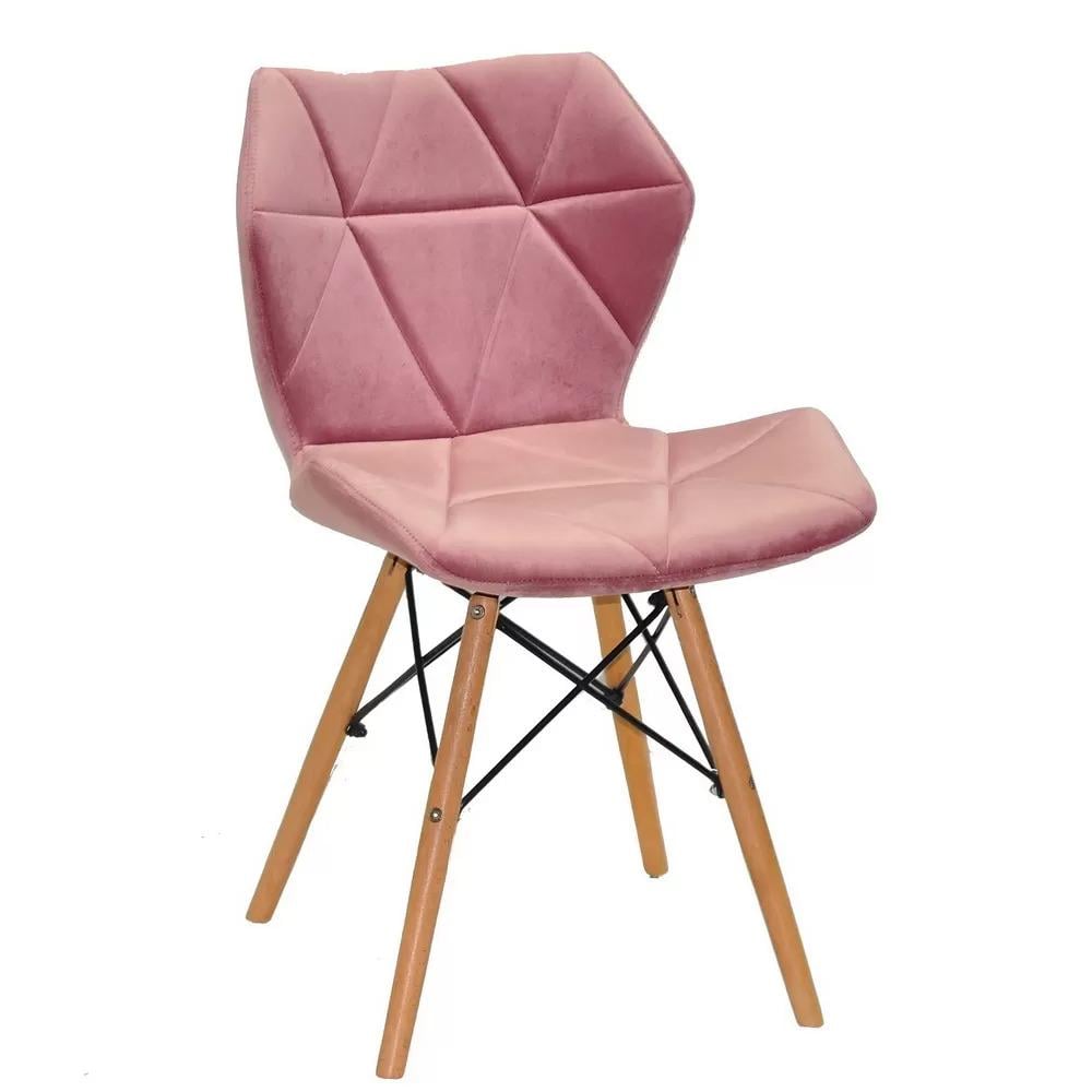 Стул Milos бук/бархат Запыленная роза (800748)