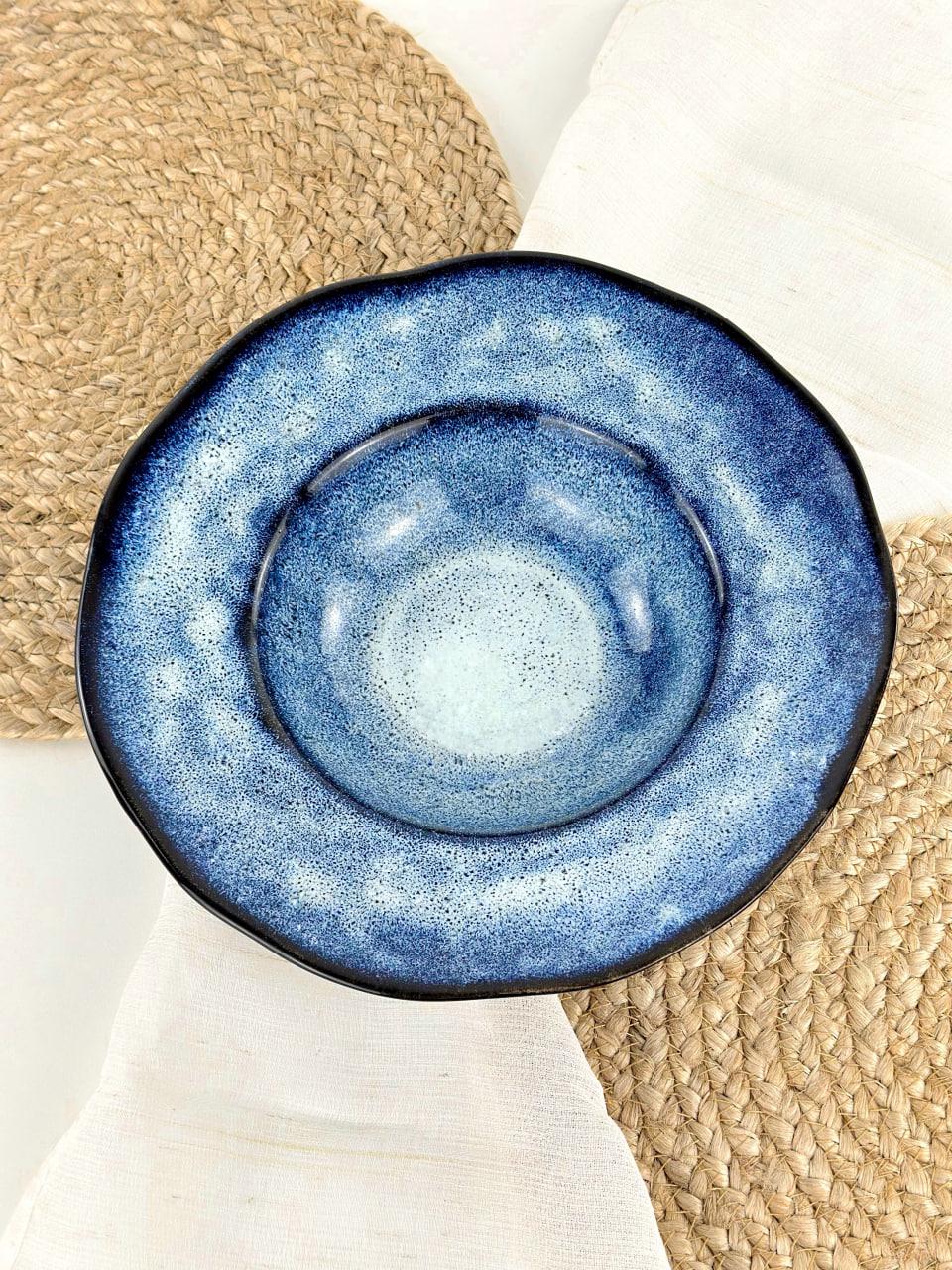 Тарелка для пасты глиняная Гражда 28 см Синий (17002-19)