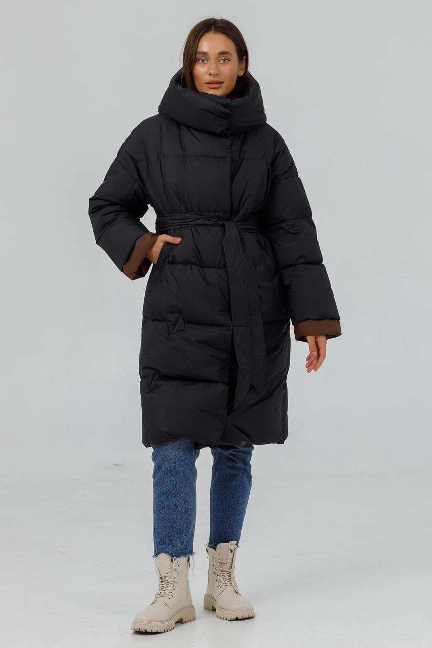 Пуховик-ковдра 900932 на пуху S Чорний