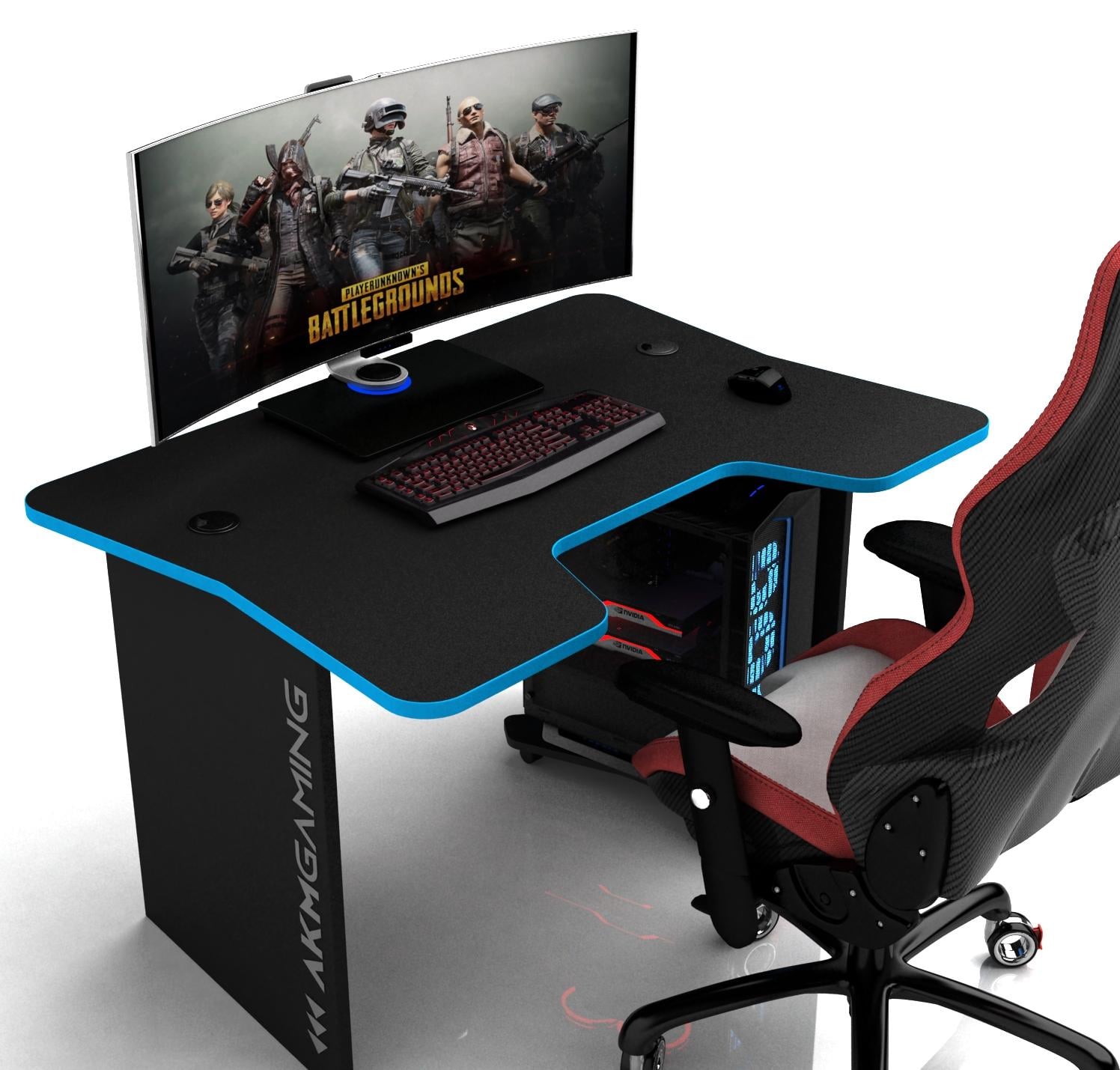 Стол геймерский CNC Mebli Comfort DX12 Black/Blue