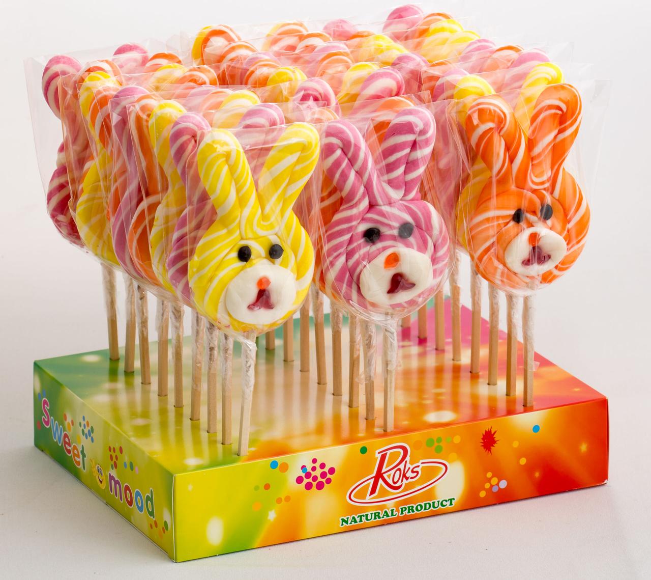 Леденцы Roks Заяц 80 г дисплей 27 шт. 2,160 кг (52)