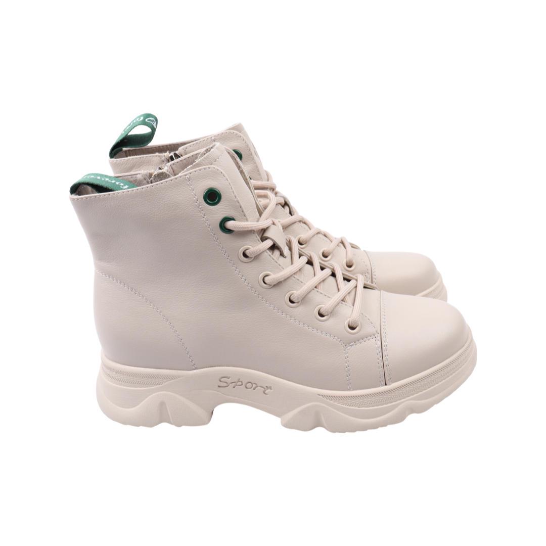 Ботинки женские Melanda из кожи р. 38 Бежевый (36-22DHS)