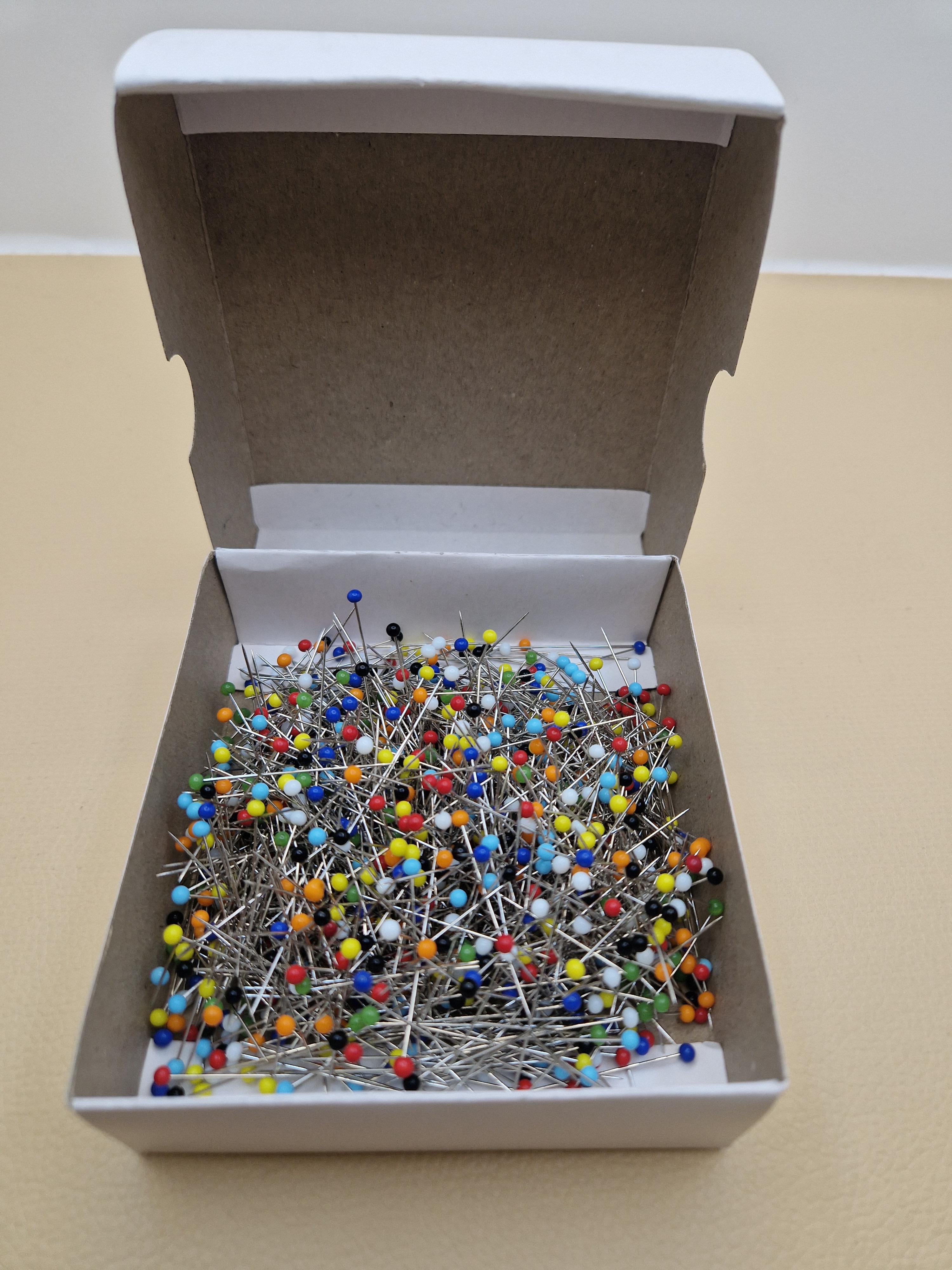 Шпильки портновські Galant зі скляною головкою 1000 шт. 0,5х35 мм (13918)