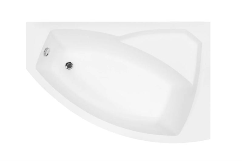 Ванна акриловая Besco RIMA правосторонняя 150x95 см (1145140695).