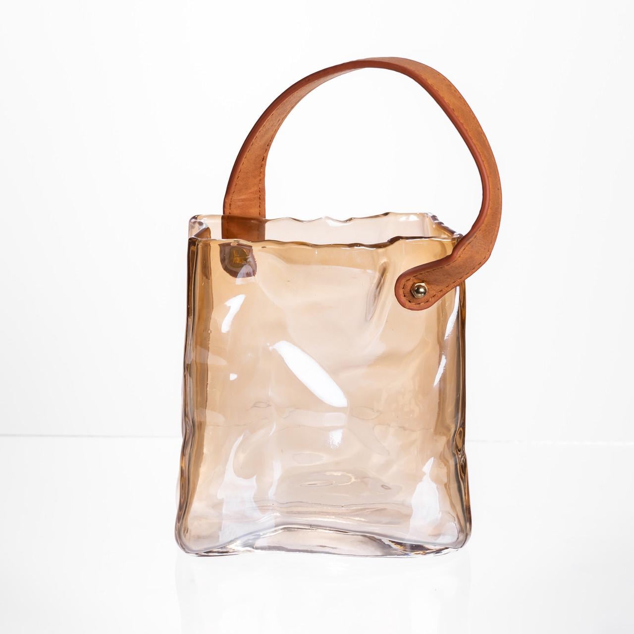 Ваза декоративная стеклянная Light House LG-30217-1000 BN 17 см 1,0 л Коричневый (124150)