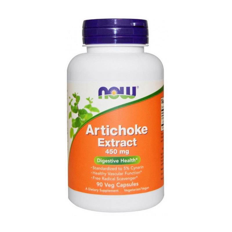 Экстракт артишока NOW Artichoke Extract 450 m из 5% цинарина g 90 вер. капс.