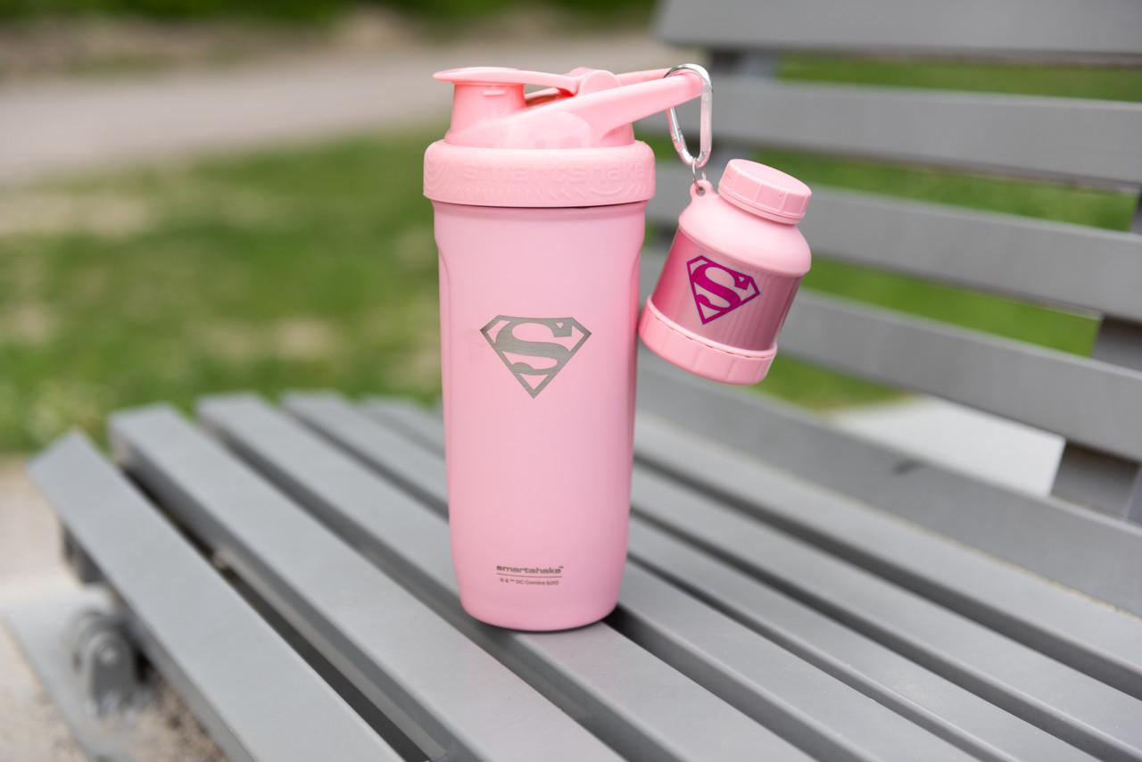 Контейнер Smartshake Whey2Go Funnel Pillbox 110 мл DC Supergirl - фото 5