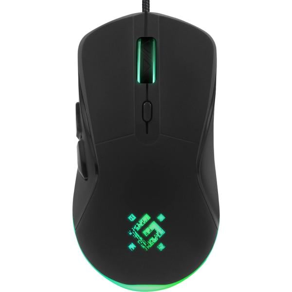 Компьютерная мышка игровая с ковриком Defender Arga GM-049 6 кнопок LED Rainbow Black (52049)
