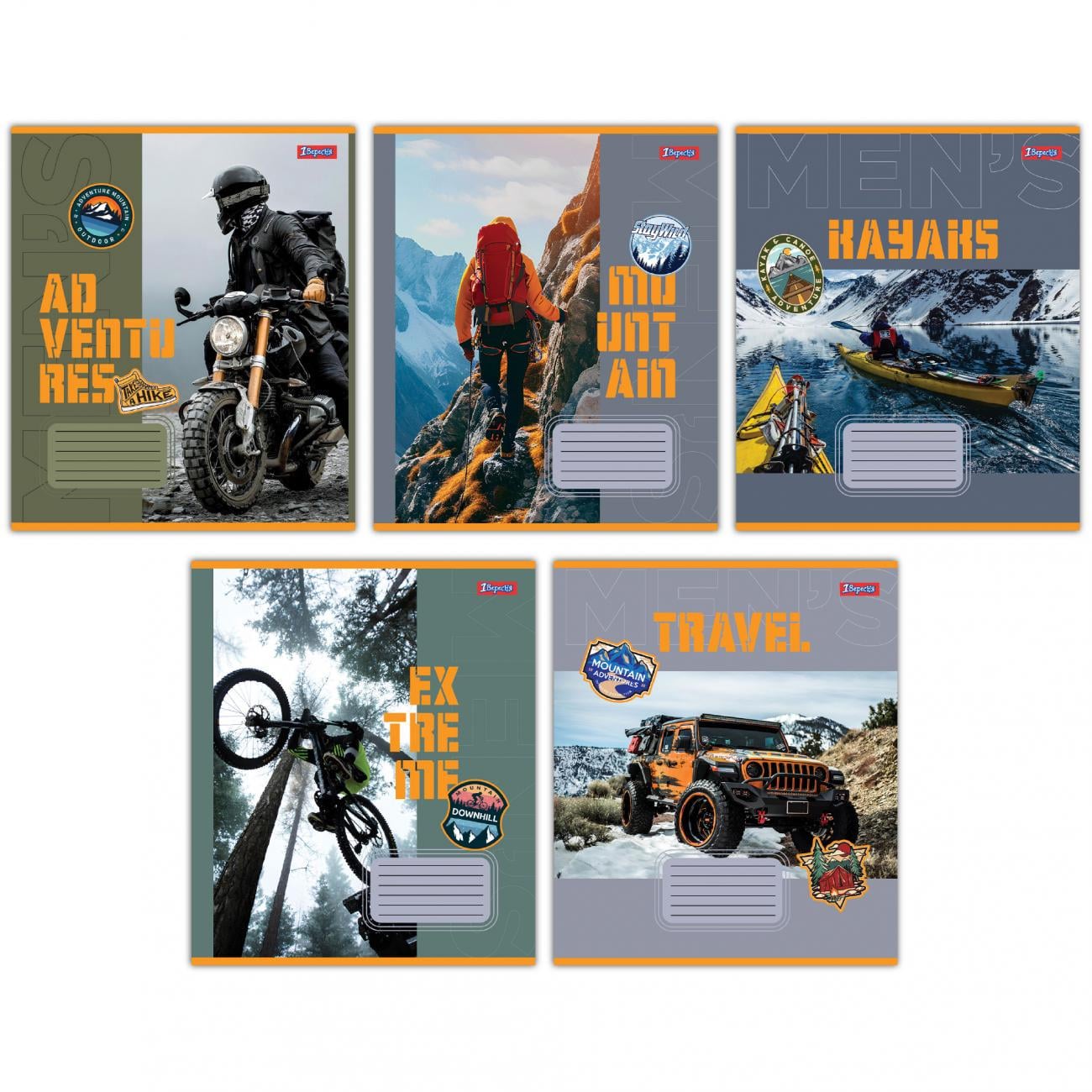 Зошити учнівські у лінійку 1 вересня Mens hobby 36 арк. 15 шт. в уп. (MTT-182985)