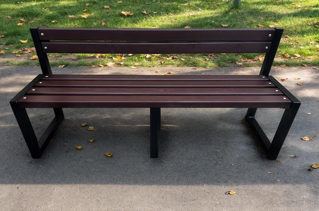 Скамейка садовая ТОБІ ШО Лофт Бенч со спинкой без подлокотников 2,2 м Орех (25589131) - фото 2 Скамейка садовая ТОБІ ШО Лофт Бенч со спинкой без подлокотников 2,2 м Орех (25589131) - фото 2