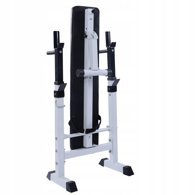 Лава для жиму WCG складана зі стійками під штангу Хром/Чорний (до 250 кг) - фото 5