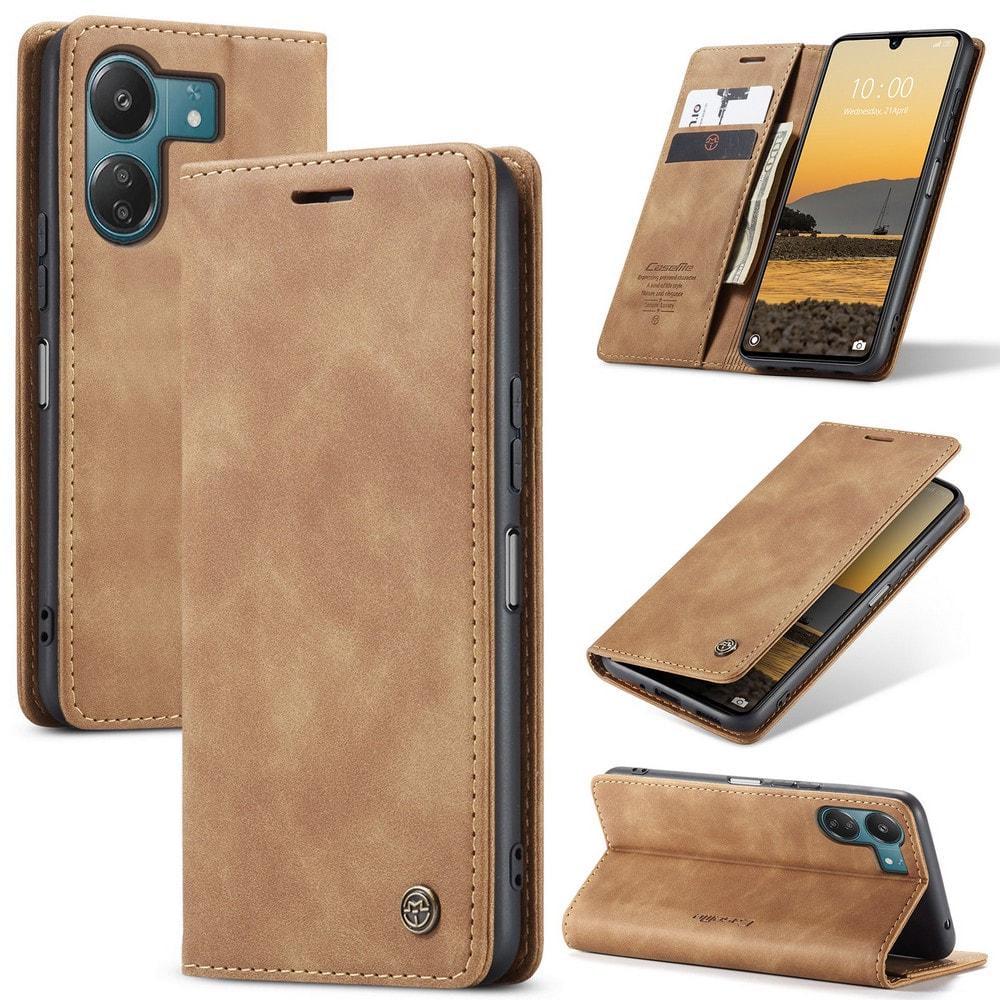 Чехол книжка с магнитом Xiaomi Redmi 13C CaseMe Brown (35388-30)