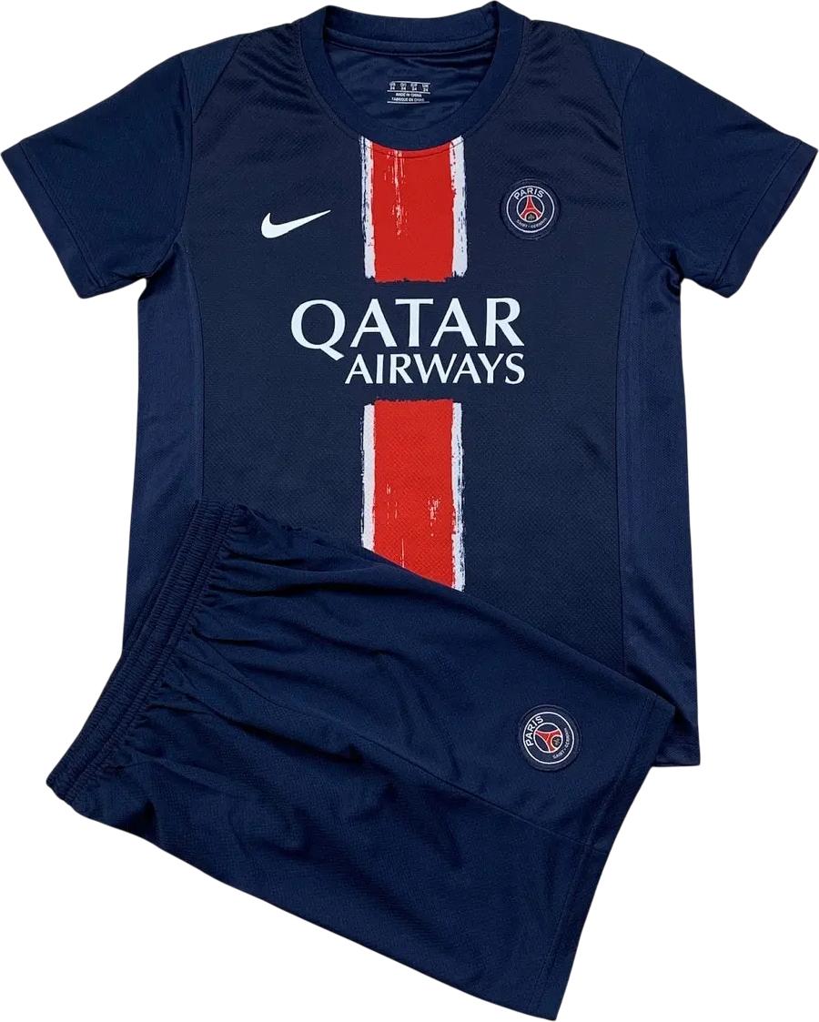 Футбольная форма детская ПСЖ 2024-2025 домашняя 155-165 см Сине-красный (F0028)