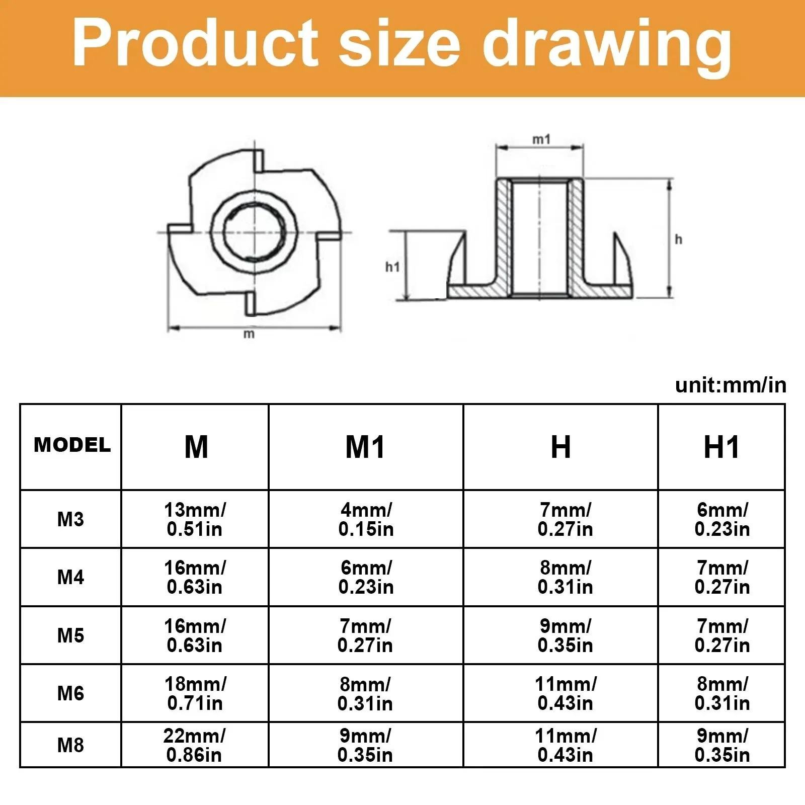 Гайка оцинкована чотирипала для виготовлення виробів із дерева 80 шт. (911243) - фото 2 Гайка оцинкована чотирипала для виготовлення виробів із дерева 80 шт. (911243) - фото 2