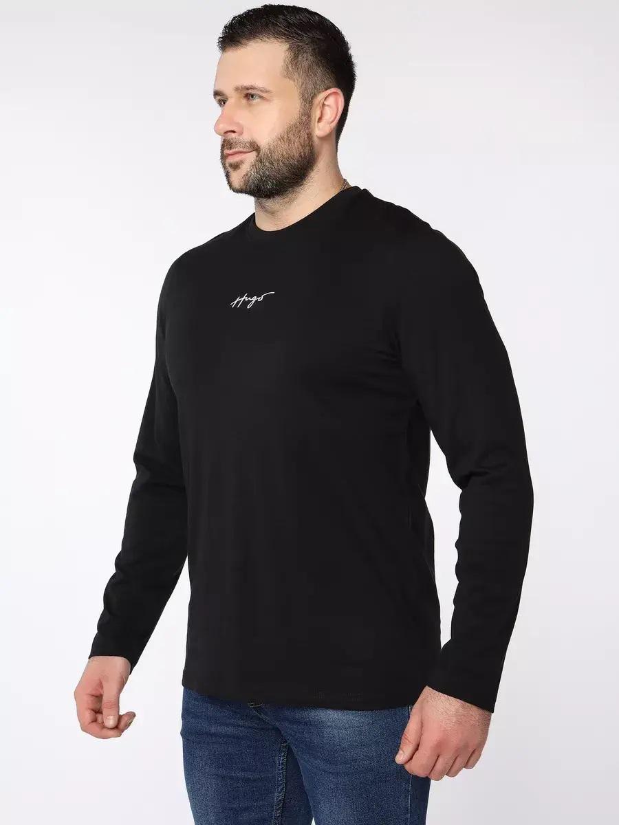 Лонгслив мужской Hugo Boss Relaxed Fit Handwritten Logo HB 22002BL M - фото 2 Лонгслив мужской Hugo Boss Relaxed Fit Handwritten Logo HB 22002BL M - фото 2