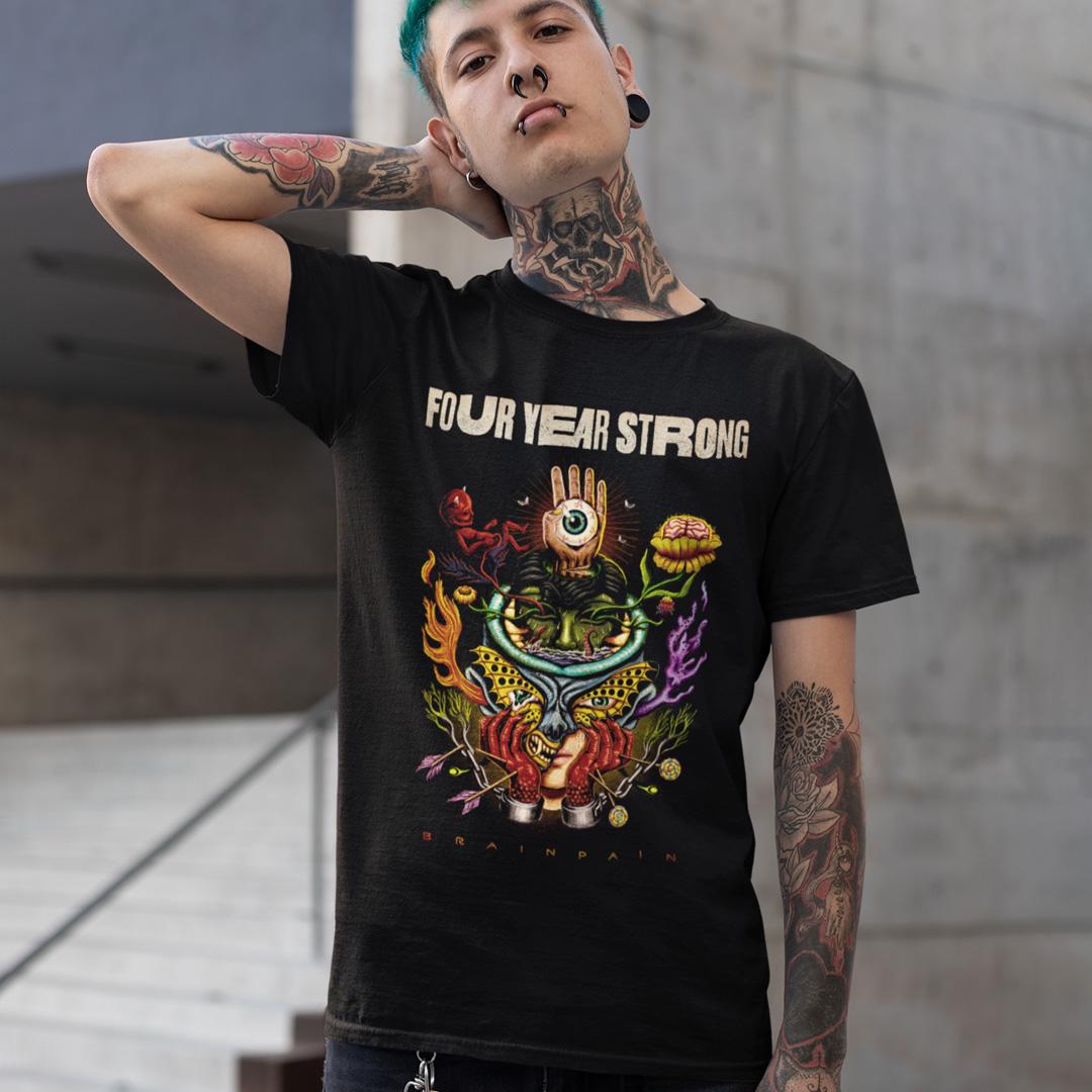 Футболка унисекс Four Year Strong Brain Pain 2020 XL Черный (32700341)