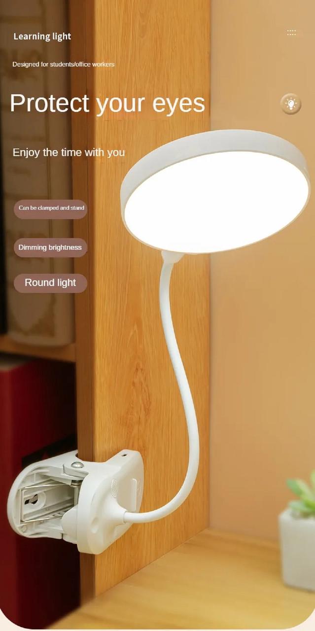 Лампа аккумуляторная LED на прищепке Li-ion 900 mAh с подставкой под смартфон USB Белый (1971851287) - фото 2 Лампа аккумуляторная LED на прищепке Li-ion 900 mAh с подставкой под смартфон USB Белый (1971851287) - фото 2