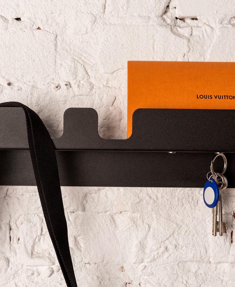 Вешалка с ключницей настенная NC Home Combo Черный (110090) - фото 4 Вешалка с ключницей настенная NC Home Combo Черный (110090) - фото 4