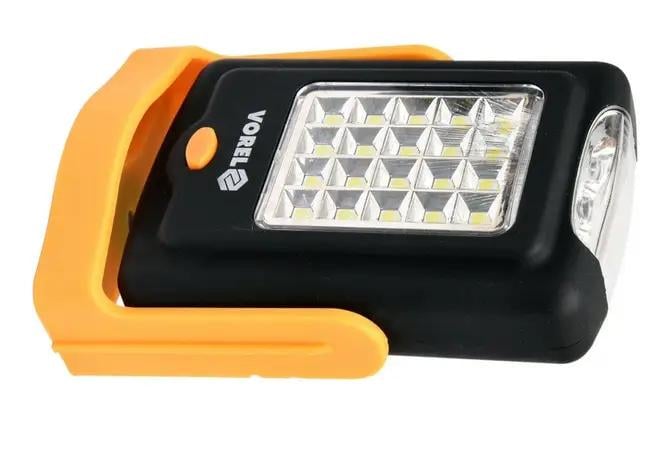 Фонарь диодный с режимами 20+3 Vorel настольный на шарнирах 3ААА х 1,5 В (82730)