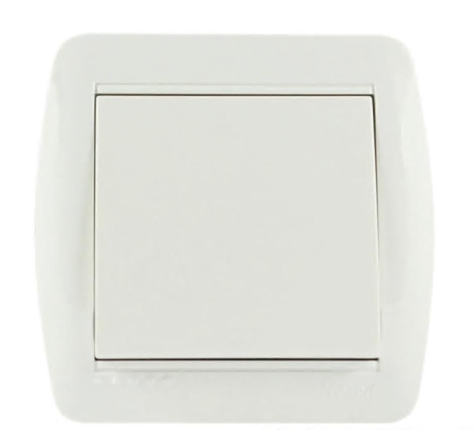 Выключатель одноклавишный Lezard Demet IP20 накладной Белый (27549296)