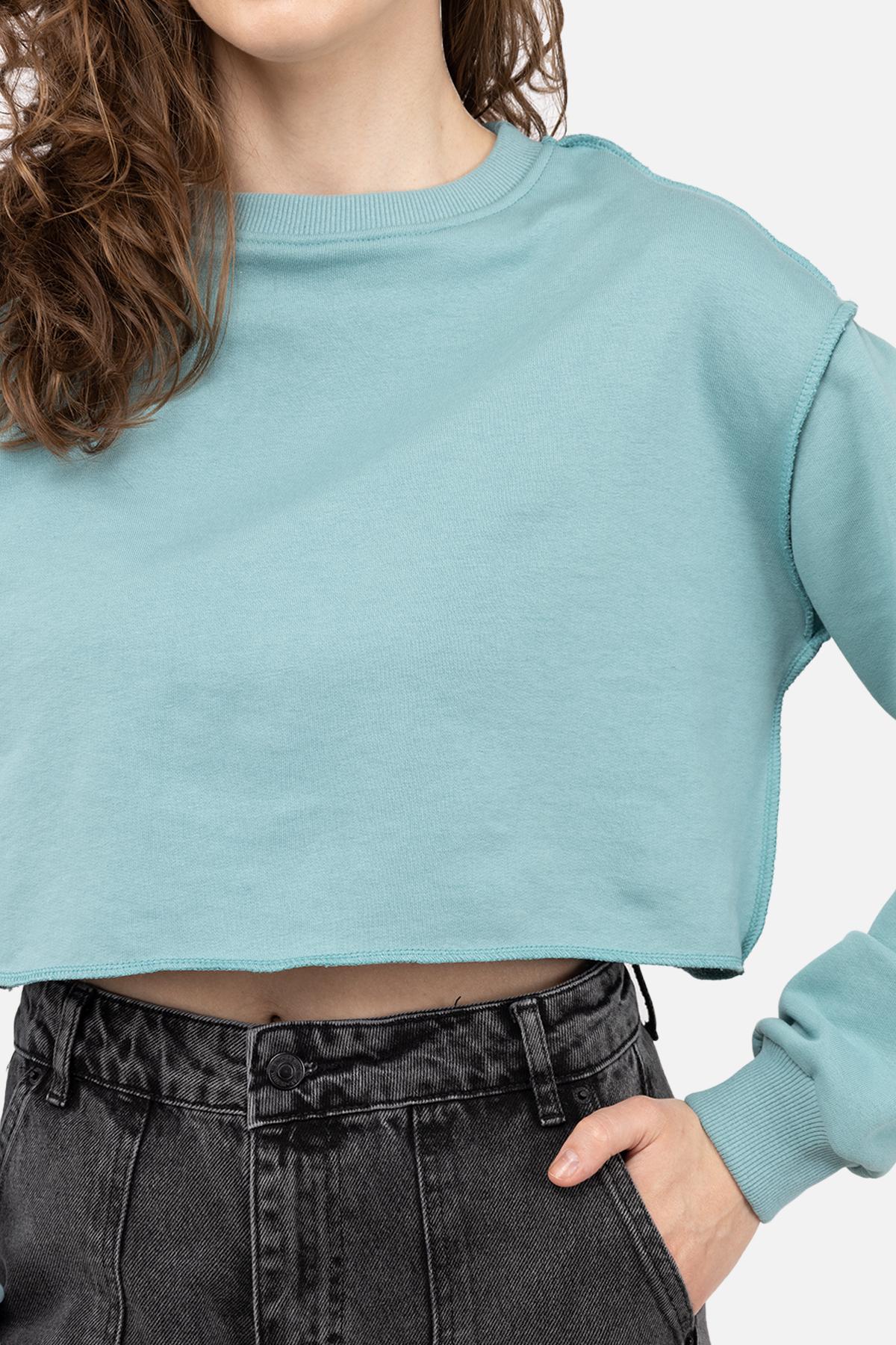 Світшот жіночий ЦБ-00244238 р. 42 М'ятний (SKT000978289) - фото 4