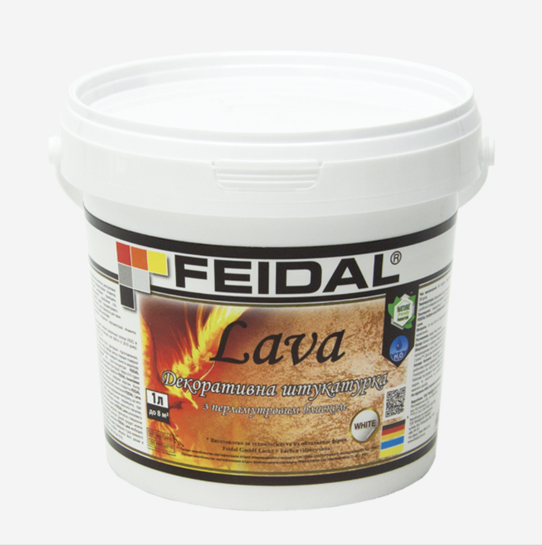 Краска декоративная интерьерная Feidal Lava 1 л Белый (27581743)