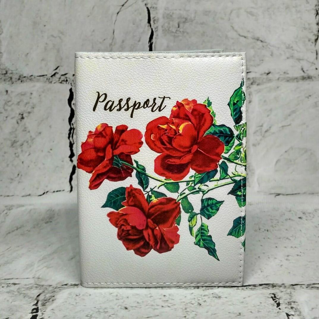 Обложка для паспорта Розы из экокожи (200) Обложка для паспорта Розы из экокожи (200)
