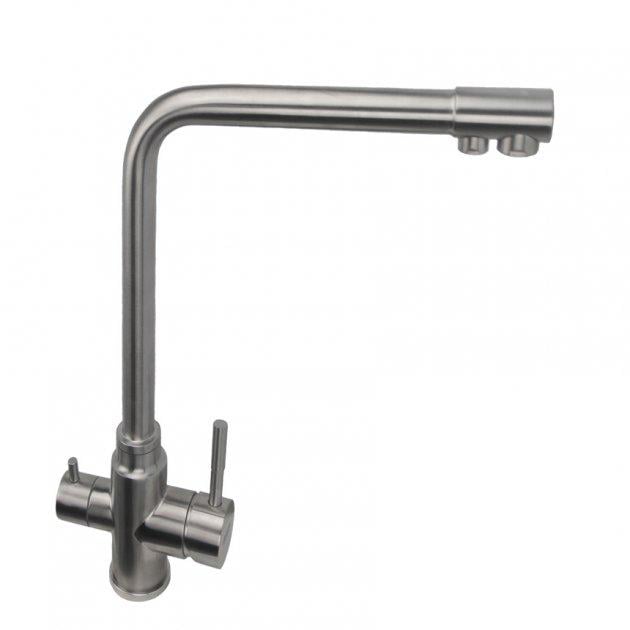 Смеситель для кухни Wezer EKO4C-01F 1034644 на две воды Сатин (102220)