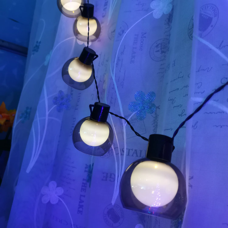 Светодиодная гирлянда NikoLa с прозрачными шарами 10 ламп 3x2 м 200 LED Белый