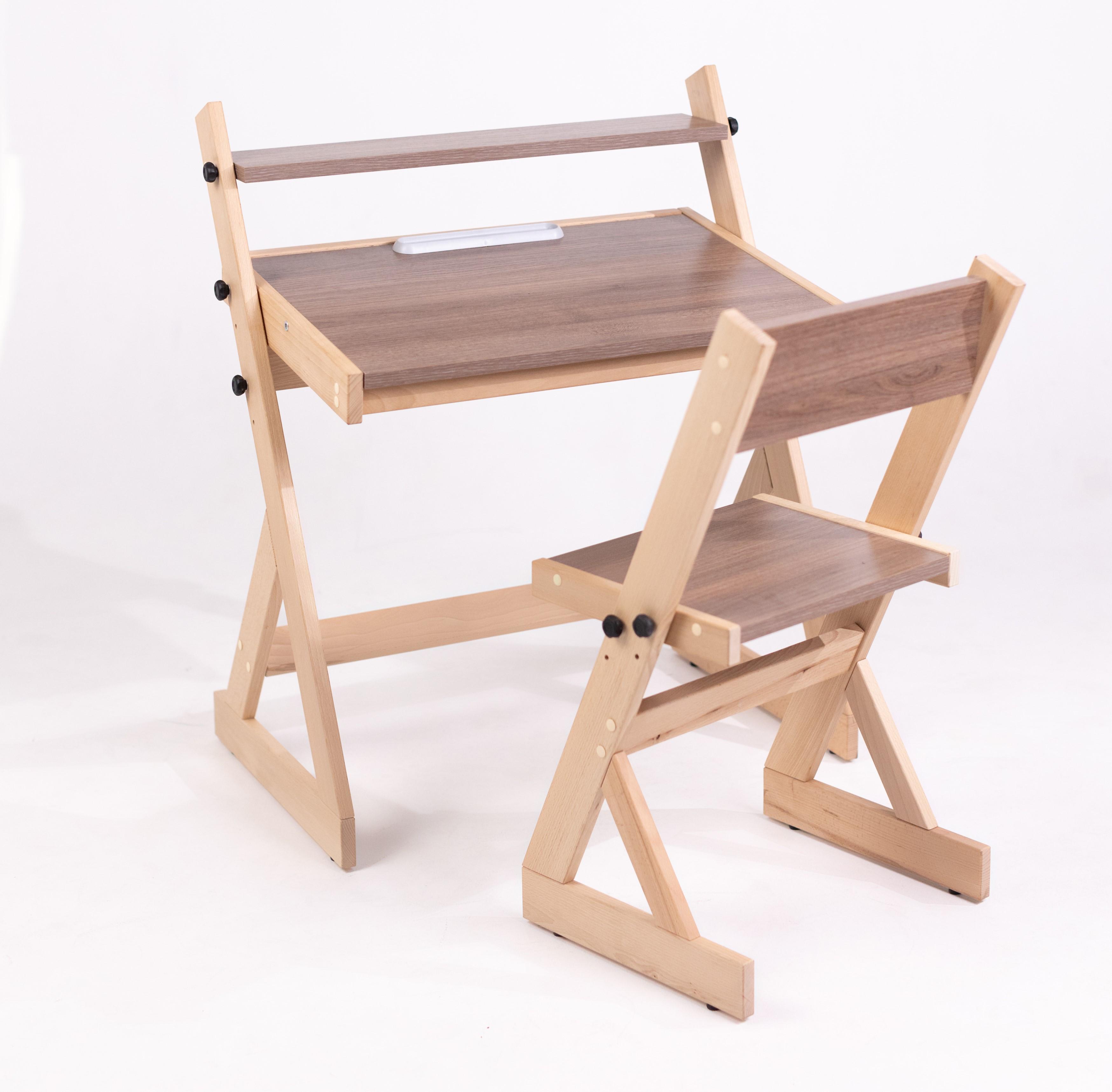 Парта-мольберт зі стільчиком з натурального дерева Бук (4350) - фото 2 Парта-мольберт зі стільчиком з натурального дерева Бук (4350) - фото 2