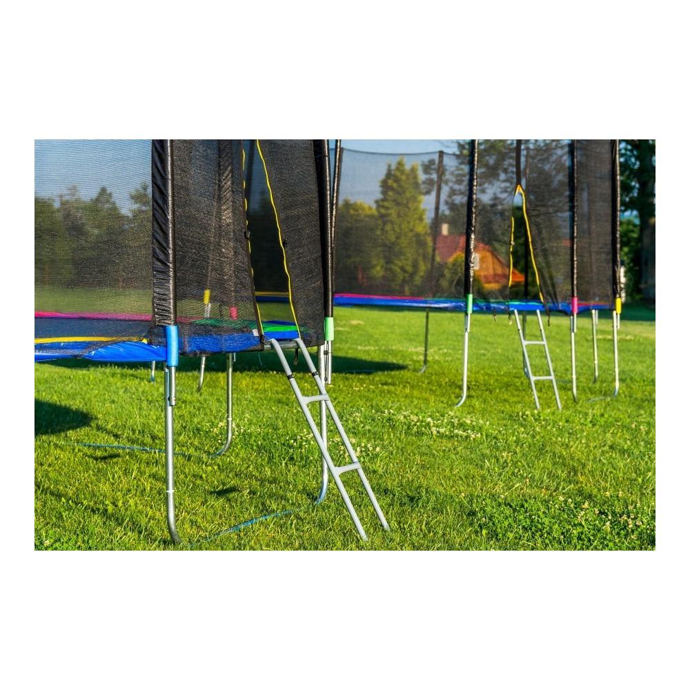 Батут Just Fun зовнішня сіткa і драбинка 374 см Multicolor - фото 7