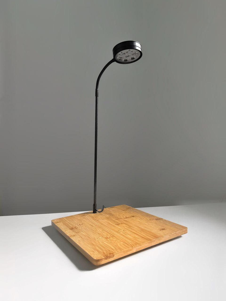 Настільна лампа з дерев'яною підставкою 45 см