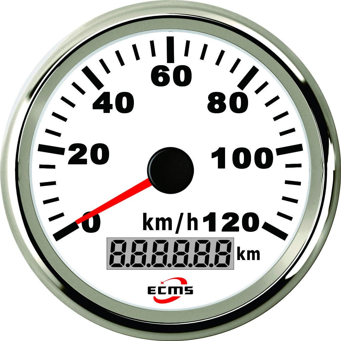 Спідометр з GPS антеною 12V для тракторів/човнів/автомобілів та квадроциклів Ecms Білий (1504242402)