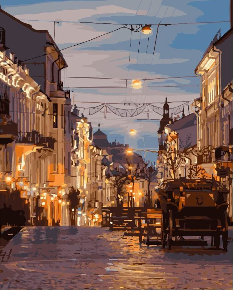 Картина по номерам Brushme Вечерние Черновцы (GX3757)