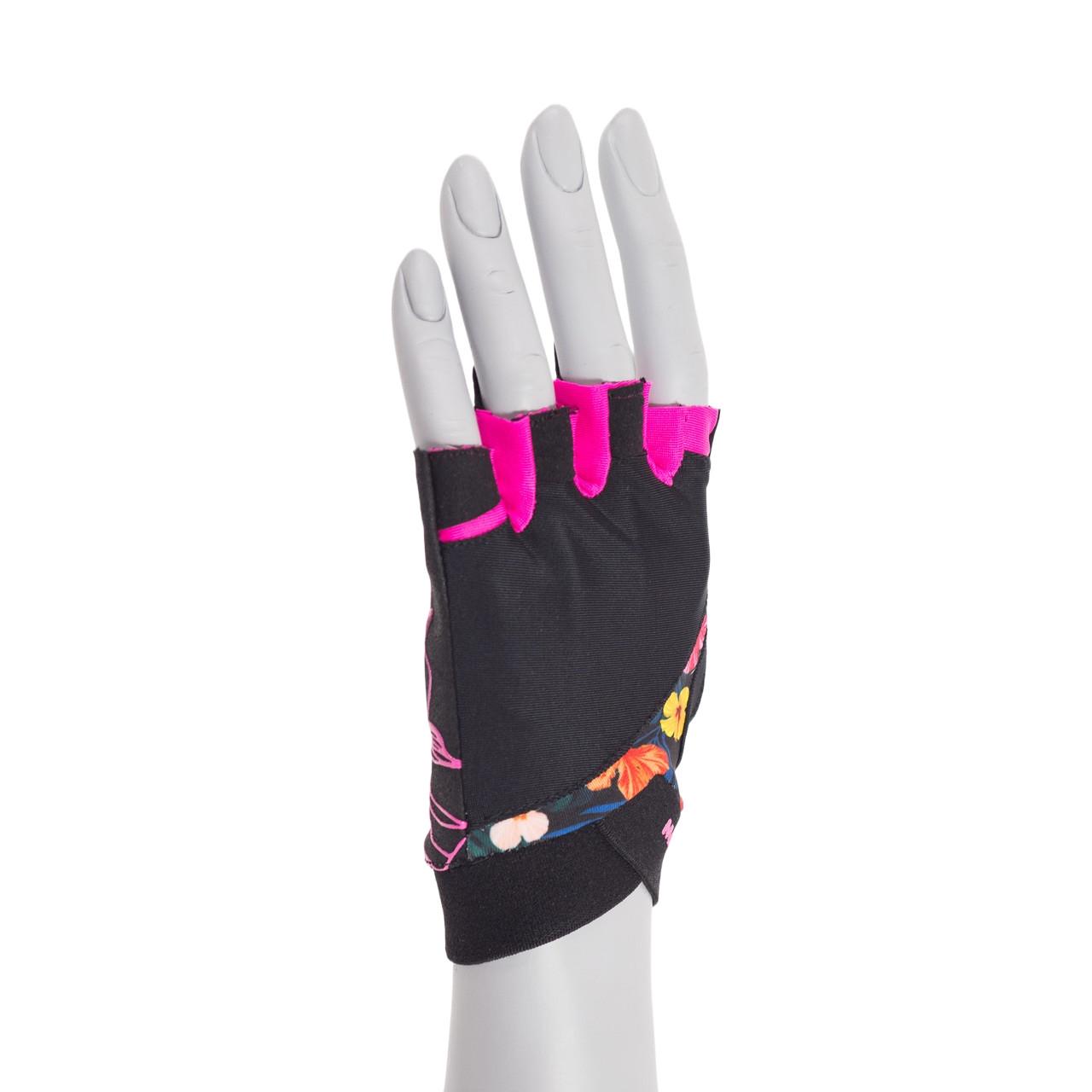 Рукавички для фітнесу MadMax MFG-770 Flower Power Gloves M Black/Pink - фото 4