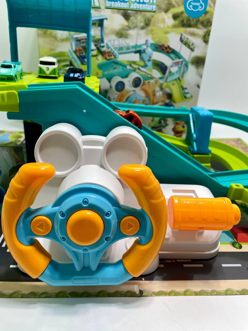 Трек песни на английском языке звуки транспорта руль автомат/механический подъемник 4 машинки в коробке (T 917 A) - фото 3 Трек песни на английском языке звуки транспорта руль автомат/механический подъемник 4 машинки в коробке (T 917 A) - фото 3