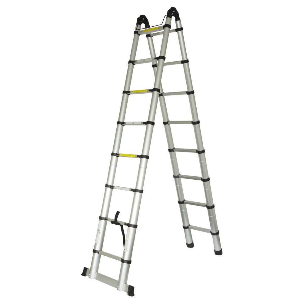 Лестница телескопическая универсальная Flora 16 ступеней 5 м (3434503)