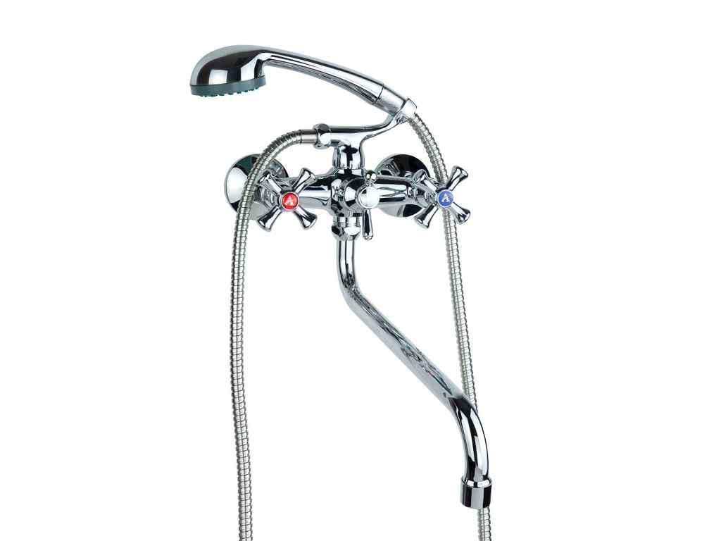 Змішувач Aquatica вбудований PL 1/2 для ванни гусак вигнутий дивертор кульовий (9777220)