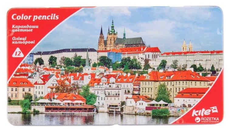 Карандаши цветные KITE Города 12 цветов